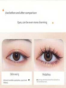 1 par de pestañas postizas magnéticas reutilizables, aspecto natural y realista, portátil y cómodo, sin necesidad de pegamento, estuche magnético todo en uno, apto para uso diario, trabajo, compras - YT009-3 - Pestañas Cruzadas - Ver 11