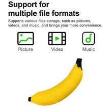 BIYETIMI 128GB卡通水果造型U盘，兼容手机和电脑。另有64GB 2.0接口U盘和32GB礼品U盘可选。 - 黃色 - 查看 8