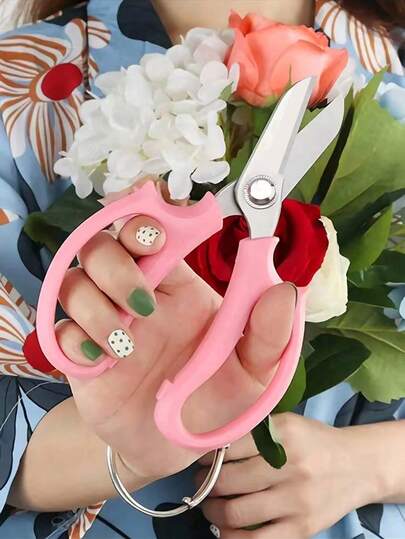 1 把高品质钢制花卉修枝剪，园艺修剪剪刀，适用于花卉、水果和树叶，适用于园艺和插花