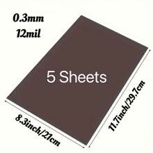 HUSPER A4 Size 0.3mm (12 Mil) 5 Sheets Flexible Magnetic Self-Adhesive Paper - 8.3*11.7 Inches - Black - View 4