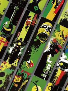 SCXXBSW 30pcs Punk Rock Album Bookmark Creative Graffiti Bookmark Decoration Book Desktop Exquisite Souvenir