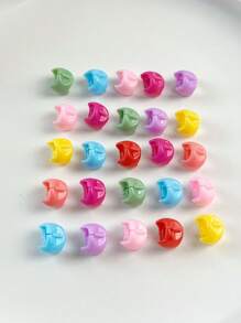 51 piezas de Pinzas para el cabello en miniatura, Cuentas para trenzar, Accesorios coloridos de cabello con clips huecos para niñas