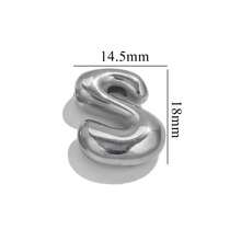 1pc Casual 304 Stainless Steel 18k Gold-Plated A-Z 26 Perforated Bubble Letter Pendant DIY Jewelry Pendant Accessories Suitable For Women's Daily Life Wear - Pendant - View 21