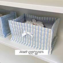 1 Cute Christmas Storage Basket, 3D Bow Lace Storage Basket, Desktop Festival Decoration Storage Basket, Desktop Decoration, Cosmetics Organizer, Portable Picnic Basket, Christmas, Christmas Eve, Valentine's Day Gift, Bathroom Storage, Skincare Storage, Suitable For Home, Travel, Holidays, School Use, Bedroom Essentials, Wedding Bridesmaid Gifts, Mother's Day Gifts, Birthday Gifts, Gifts For Friends And Teachers, Multiple Styles To Choose From - Multicolor - View 16