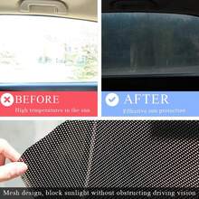 2 包汽车侧窗遮阳板，防紫外线汽车隐私保护膜，可重复使用的静电塑料包装贴纸 - 使用静电粘合膜保持汽车凉爽和私密，适用于大多数车窗
