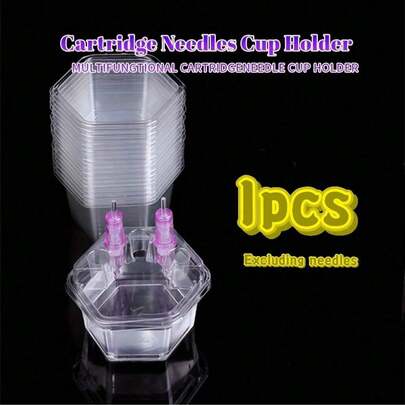 Tattoo Needle Holder - Transparent Disposable Cup Rack, For Organizing Ink And Needles, Suitable For Beginners And Artists