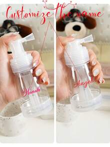 1 pieza Botella rociadora de polvo rellenable personalizada, envase de plástico con purpurina para uñas, rociador portátil de viaje - 200ml - Ver 2