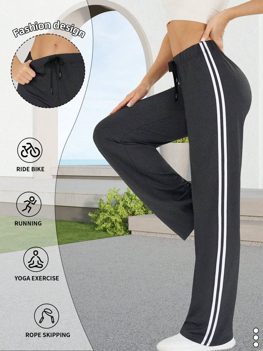 Pantalones de yoga de moda para mujer, mallas deportivas para fitness al aire libre, pantalones ajustados con control de abdomen y efecto levantador, pantalones largos cómodos, transpirables y que absorben la humedad
