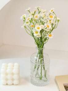 6pcs/12Pcs Yellow Artificial Daisy Flowers Small Daisy Bouquet, High-End Luxury Ins Style Chamomile & Daisy Artificial Flower Bouquet, Home And Photography Decoration For Dining Table And Living Room, Valentine Day, Gift Gifts Birthday Graduation For Wedding Arrangement, Vase Centerpiece, DIY Home Party For Home Room Decoration Aesthetics - Multicolor - View 10