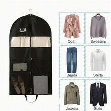 Suit Bags For Travel And Closet Storage, Gusseted Hanging Garment Bags For Clothes, Shirts, Jackets, Coats Garment Bags For Travel, Heavy Duty Hanging Suit Bag Large Mesh Pockets, Suit Cover For Traveling Closet Clothes Storage Travel Garment Bag With Suit Bag For Suits, Dresses, Coats Clothes Dust Cover Thick Non-Woven Down Jacket Storage Bag Wardrobe Hanging Dress Dust Bagbedroom,Organizer,Organiser,Home Storage,White T Shirt Women,Black Pants Women,Ladies Winter Clothes,Dress,Winter Clothes For Ladies,Elegant Woman Dresses,White Shirt For Ladies,Long Sleeve,White Jumpsuit For Women,Spring Dresses For Women,Spring Outfits For Women,Spring,Spring Clothes,Minimalist,Summer Tops - Multicolor - View 4