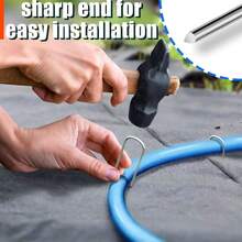 U-Type Garden Staples Heavy-Duty Fence Tubing Stakes Sod Pins Galvanized Landscape Spike For Holding Lawns Barrier Ground Nail