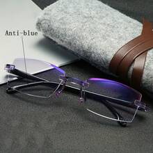 2 Pcs Bifocal Reading Glasses For Men And Women Rimless Distance And Near Dual-Use Presbyopia Glasses +1.0 To +4.0 - White - View 2