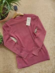 Steve Store Women's Fashion Round Neck Modal Long Sleeve Imported Cold Weather Blouse Autumn And Winter Fashion - rosa - 查看 3
