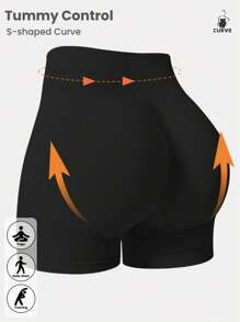Pantaloni scurți de sport tricotați în culori solide, fără cusături, pentru femei, mărime mare, talie înaltă, pantaloni scurți de ciclism pentru yoga, pantaloni sport la modă, confortabili și prietenoși cu pielea