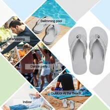 ELUTONG Men's Soft Flip-Flop Sandals, Light Weight, Shock Proof, Non-Slip, Wide Sole, Canvas Strap, Comfort Thong Slippers For Indoor And Outdoor Beach,Size 8.5-14 - 多種顏色 - 查看 7