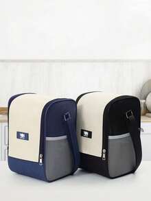 1pc Multifunctional Lunch Box Bag, Thick Insulated Tote Bag, Waterproof Thermal Lunch Bag, Meal Prep Bag, Cooler Bag For Carrying Lunch Box, Bottles - Multicolor - View 4