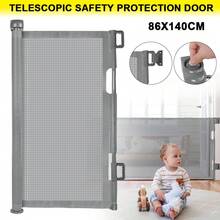Retractable Baby Gate Folding Child Pet Gate For Balcony, Parlour,Kitchen - Grey - View 3