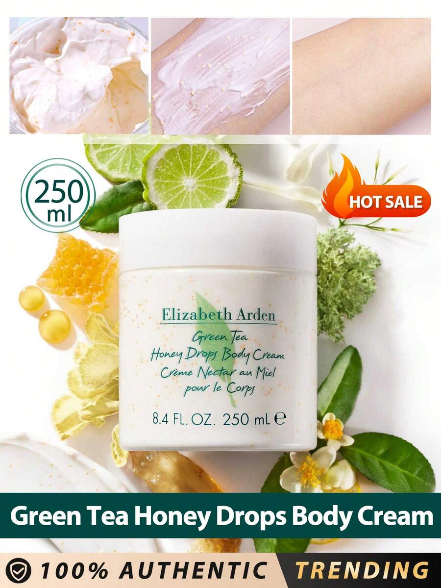 Elizabeth Arden Green Tea Honey Nourishing Body Cream 250ml / Infused With Natural Honey And Aromatic Green Tea Extracts, This Ultra-Moisturizing Full-Body Cream Helps Soothe And Condition Dry Skin. / An Uplifting, Sensorial, And Mood-Enhancing Fragrance. - Body Cream 250ml New - View 1