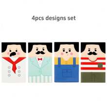 1/4pcs Cute Salaryman Erasers Bald Uncle Erasers Bulk Bald Eraser Desk Pet Fun Pencil Eraser Back To School Gifts For School Classroom Rewards Party Favors