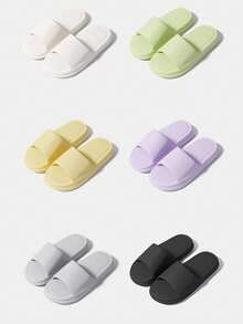 Unisex Quiet EVA Slippers - Non-Slip, Quick-Drying, Odor-Resistant, Summer Indoor Slippers, Soft Textured Soles, Suitable For Home And Bathroom, Multiple Colors Available, Cute Slippers [New High-Top Design], Unisex Summer EVA Slippers, Non-Slip Indoor Bathroom Shower Slippers, Lightweight And Fatigue-Resistant