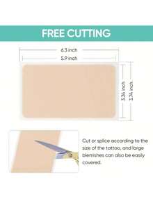 防水防汗纹身遮盖贴纸/贴片，超薄纹身遮盖胶带（适合浅肤色）