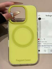 Luxury Magnetic Wireless Charge Green Phone Case Compatible With IPhone 16 14 15 Pro Max 16 Pro 15 Shockproof Summer Back Cover ﻿ - 綠色 - 查看 3