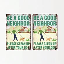 Clean Up After Your Dog Signs, Metal Sign, No Pooping Dog Signs With UV Protected & Waterproof, Double Sided Pick Up After Your Dog Sign For Yard - (Aluminum) - View 2