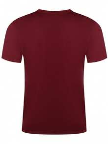 5-Piece Men'S Solid Color T-Shirt - Casual And Comfortable Round Neck Short Sleeved Summer Top, Wholesale Blank T-Shirt - 黑色 - 查看 3