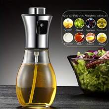 1 pièce Vaporisateur d'huile en verre, élégant diffuseur à brumisation fine pour grillage, salades, cuisson, rôtissage et barbecue, sans PVC, idéal pour les friteuses à air et l'utilisation en cuisine