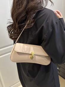 Bolso bandolera de PU con solapa, sencillo y casual. Adecuado para compras, monedero, estudiantes, mujeres jóvenes y mujeres de oficina. Perfecto para oficina, universidad, trabajo, negocios, transporte, actividades al aire libre, viajes y picnics.