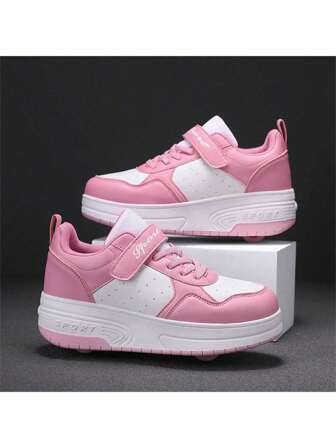 青少年、学生及成人时尚透气低帮运动鞋，双轮，户外运动轮滑鞋，男女款