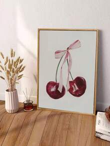 1 buc. Imprimeu artistic pe pânză cu flori de cireș contemporane - Decor de perete elegant cu plante și flori, poster de artă modernă pentru sufragerie, dormitor, birou - Pictură pe pânză versatilă, cadou pentru decor de casă, pictură pe pânză, artă de perete pentru living, decor de casă, cadou de sărbătoare și ziua de naștere, decorare de birou, opere de artă aranjate, cadru opțional - Multicolor - Vizualizare 1