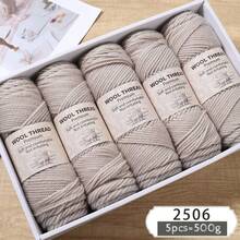 500g 245 Hand Knitting Thick Knitted Yarn, Alpaca Blend Yarn For DIY Handmade Knitting Sweater, Jacket, Scarf, Hat, Gloves In Autumn/Winter, 5 Balls/Pack - Multicolor - View 24