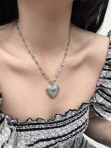 1 chiếc vòng cổ mặt dây chuyền hình nơ phong cách Gothic dễ thương Y2K, phù hợp cho bé gái và phụ nữ, phụ kiện thời trang. - Hồng - Xem 9