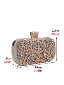 Bolsa de festa com alça de metal, bolsa clutch com diamantes para noite, bolsa clutch dourada para casamento, bolsa de ombro com corrente, pequena, presente para o Dia dos Namorados
