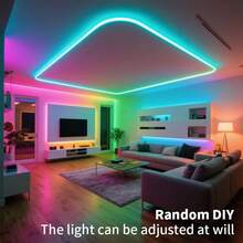 Led Strip Lights For TV Backlight Dimmable Rgb Led Tape Lights Bluetooth Smart Remote Control Usb 5V 5050 30leds/M Rgb Led Lights - اللون الأحمر والأخضر والأزرق - مشاهدة 9