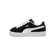 Puma 休闲舒适百搭绒面加大码儿童运动鞋 396578 - 黑與白 - 查看 4