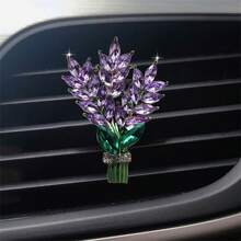 1/3 件全水晶薰衣草汽车出风口香氛夹，汽车内饰装饰空调出风口香氛架 - 均碼 - 查看 15