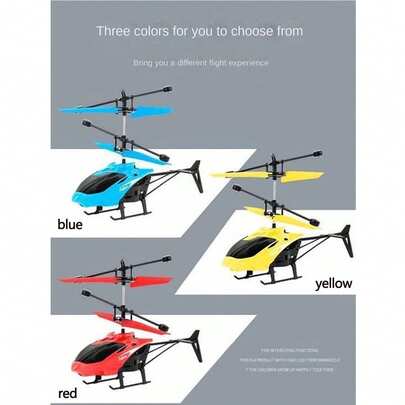 Juguete helicóptero con control remoto para niños, control de vuelo por gestos de mano, modo dual interior/exterior interactivo, adecuado para niños y niñas, regalo de cumpleaños/Día del Niño (el tamaño real puede diferir ligeramente de la medición manual)
