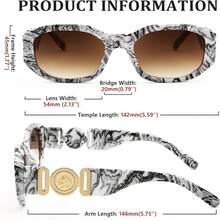 1pc Retro Rectangle Fashion Glasses Women Men ,Y2K,Summer Beach Glasses, 90s Small Narrow Square Glasses,Autumn And Winter Decoration,Mother's Day ,Christmas Gift,Driving Traveling Photography Parties Daily Life Decoration Work Glasses CK2322 - 002 - 查看 5
