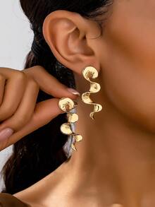 1pair Asymmetrical Personalized Earrings, European And American Style - Irregular Earrings - View 11