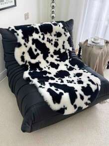 Fluffy Luxury Animal Print Rugs/Cushion/Mat For Sofa, Decorative Soft Plush Cream Shag Rug/Carpet Pad With Asymmetrical Shape Gifts Birthday Graduation