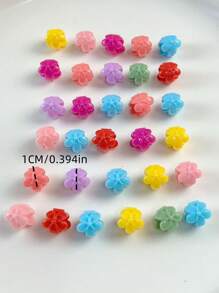 51 piezas de Pinzas para el cabello en miniatura, Cuentas para trenzar, Accesorios coloridos de cabello con clips huecos para niñas