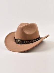 1 Stück Damen-Cowboyhut mit Lederband, nicht elastisches Design und UV-Schutz, geeignet für Outdoor-Fotos, Cosplay und Halloween