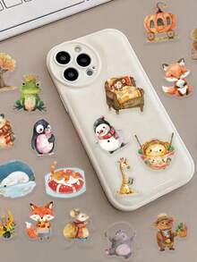 50pcs Creative Fairy Tale Watercolor Sticker DIY Decorative Stickers, Suitable For Phone Cases, Water Bottles, Helmets, Skateboards, Tablets, PET Transparent Stickers - Multicolor - View 6