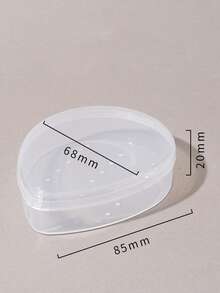 2pcs Cotton Candy Design Makeup Sponge Storage Box, Single Empty Sponge Holder, Dustproof Portable Transparent PP Plastic Case - Multicolor - View 5