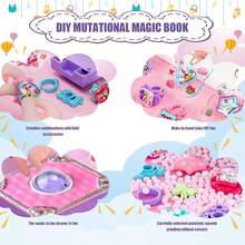 Pegatinas para niños, Tarjetas decoradas (GuKa), Kits de elaboración de joyas, Libros mágicos multiuso, Kits para hacer pulseras, Kits de elaboración de joyas hechas a mano para niñas, que incluyen cuentas y pegatinas, Kits de elaboración de joyas coloridos y suaves para anillos, pulseras y llaveros, Máquinas de pegatinas hechas a mano (GuKa), Juegos educativos DIY para niñas para el Día de los Niños.