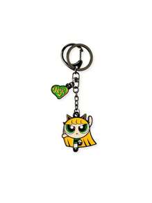 THE POWERPUFF GIRLS 2/3/4pcs Random Cartoon Policewoman Keychains, Cute Mini Figure Key Chain, Bag Charm, Car Decoration, Versatile Cartoon Keyring