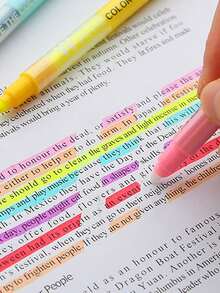 10 支/套沙特阿拉伯风格双头荧光笔套装，学校用品，返校 - 彩色 - 查看 5