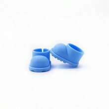 1 pieza [Botas de lluvia cortas de silicona para muñecas con soporte] Botas cortas de silicona de 17 cm de largo, accesorios de zapatos para muñecas (Solo se venden las botas, la muñeca no está incluida)
